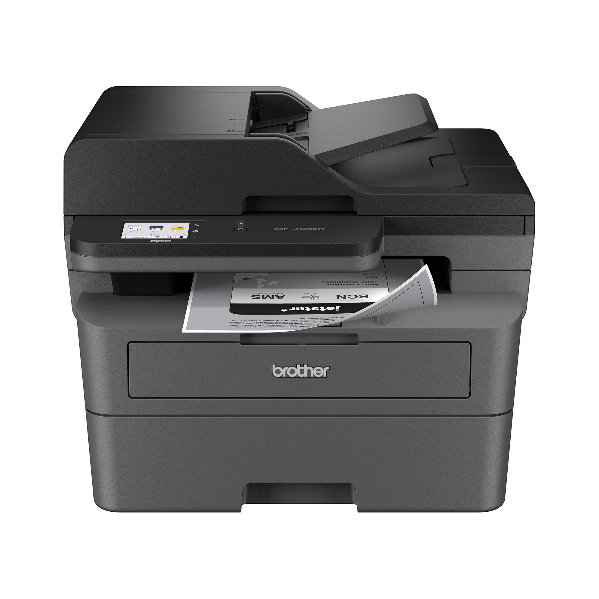Impresora Multifuncional Brother DCPL2660DW, Mono Láser, USB, Ethernet, Wi-Fi, Dúplex, 36 ppm.