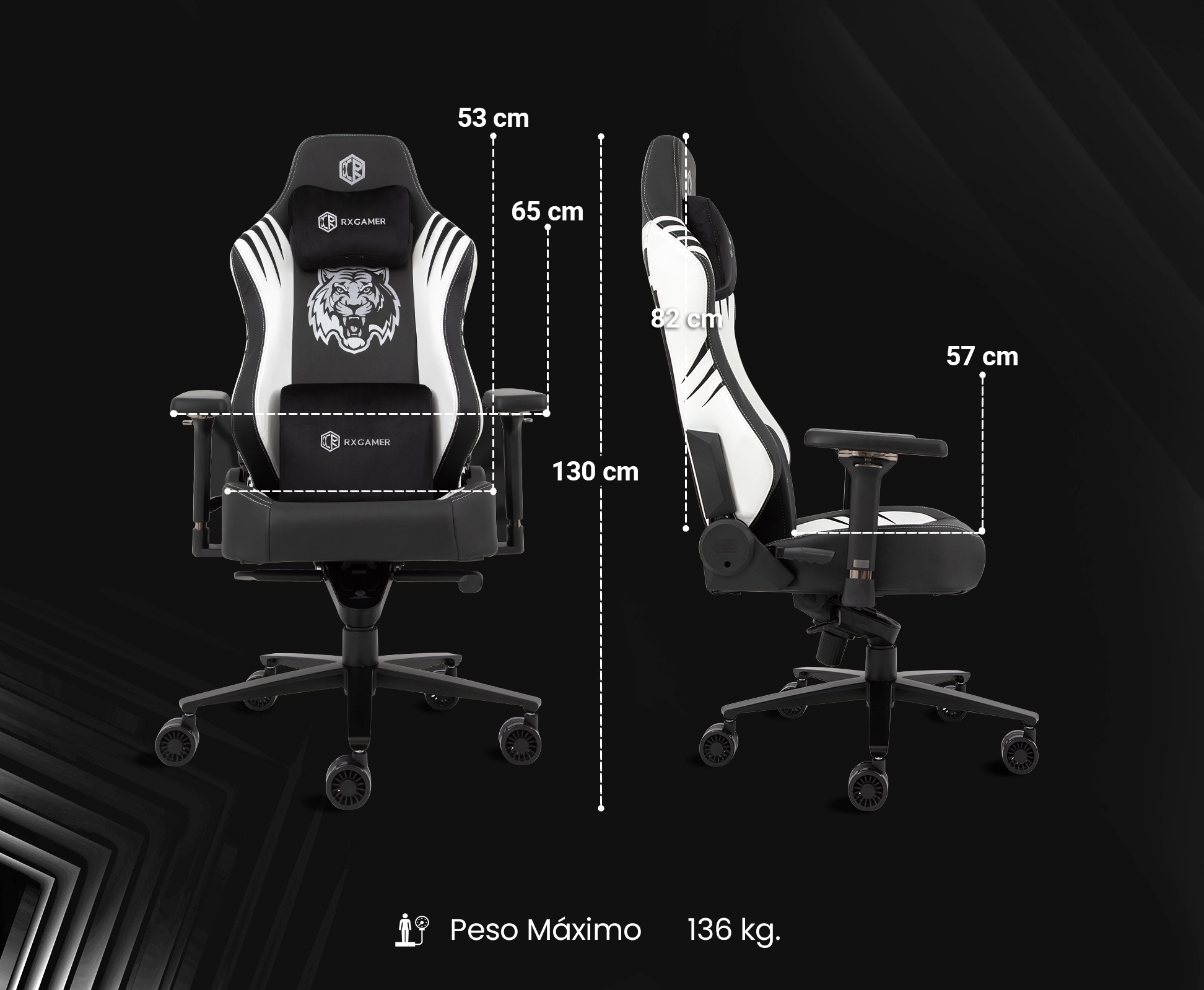Silla Gamer Premium | Secret | Reclinable | Memory Foam | Magnetica (Dorado)