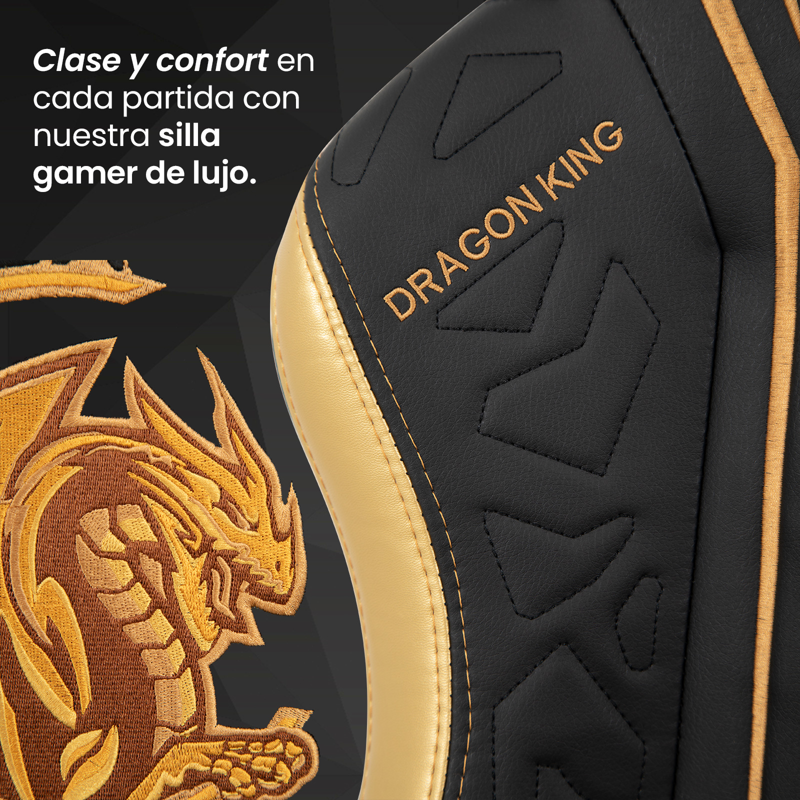 Silla Gamer Premium | Secret | Reclinable | Memory Foam | Magnetica (Dorado)