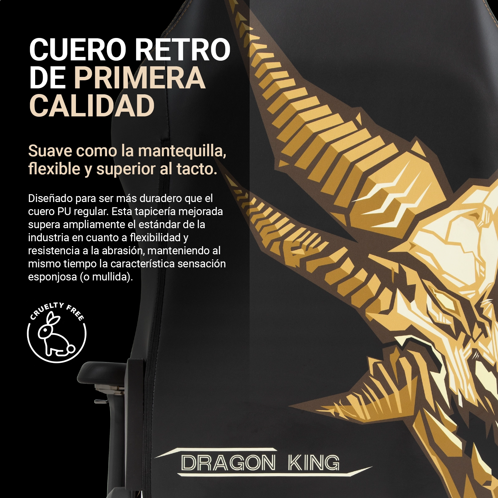 Silla Gamer Premium | Secret | Reclinable | Memory Foam | Magnetica (Dorado)