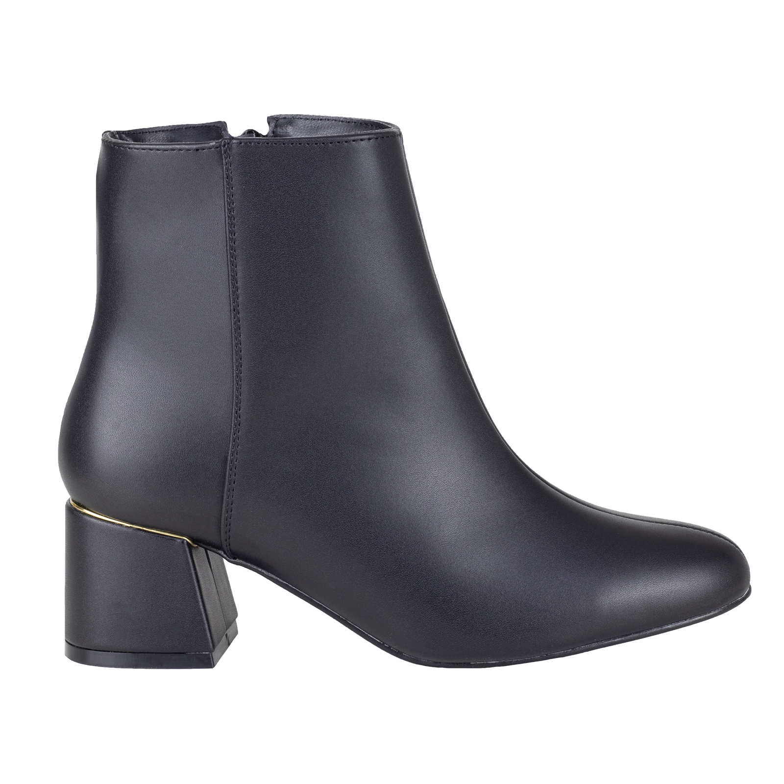 Botin Negro Vestir Con Tacón Para Mujer Lady Paulina 26001 Confort.
