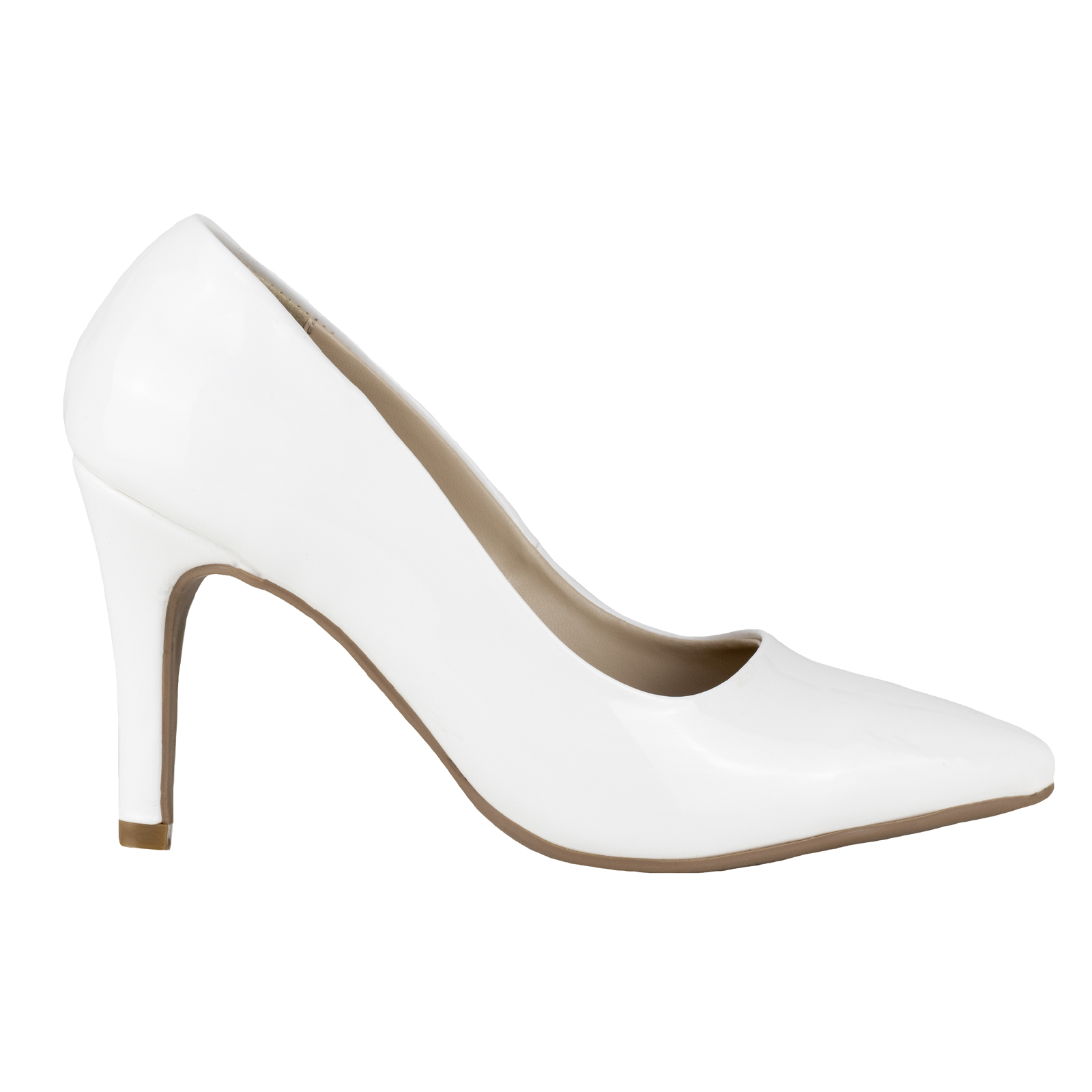 Zapatillas De Vestir Lady Paulina Mujer 17001 Latte Charol.