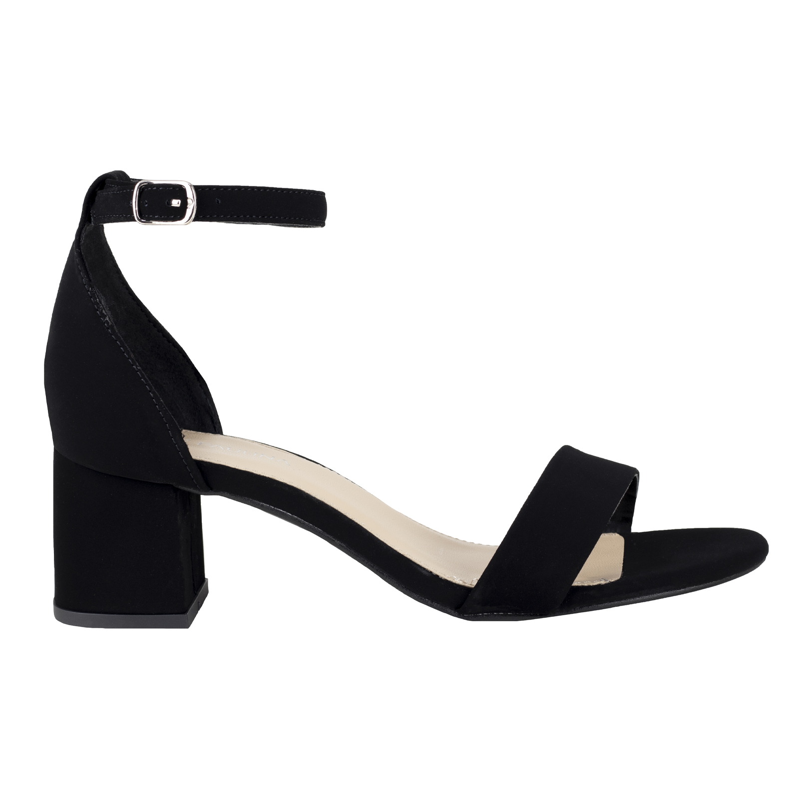 Zapatillas Con Tacon Abierta Mujer Lady Paulina 21216 Negro.