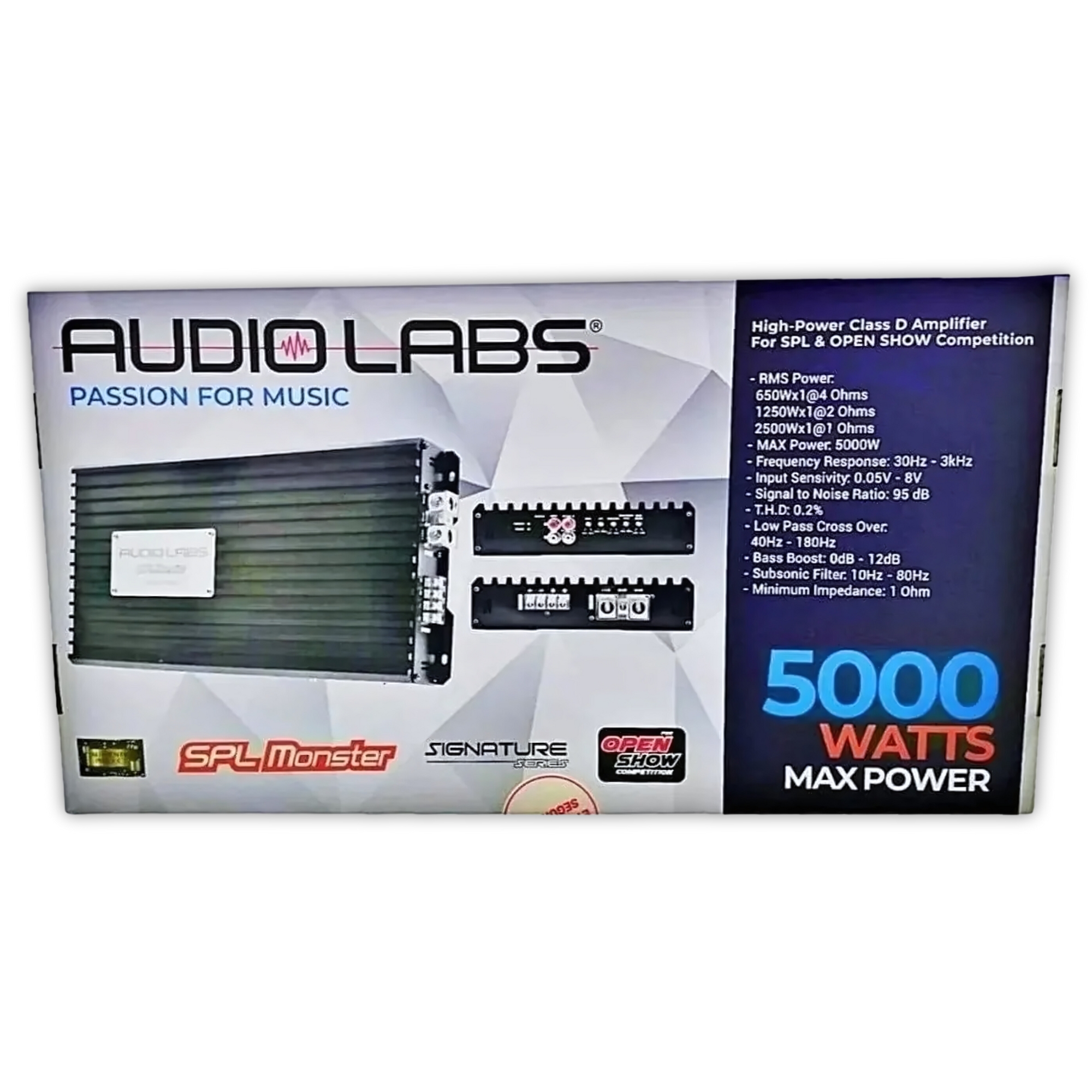 Amplificador Audiolabs Spl Monster 5000w Max 1 Canal Clase D.