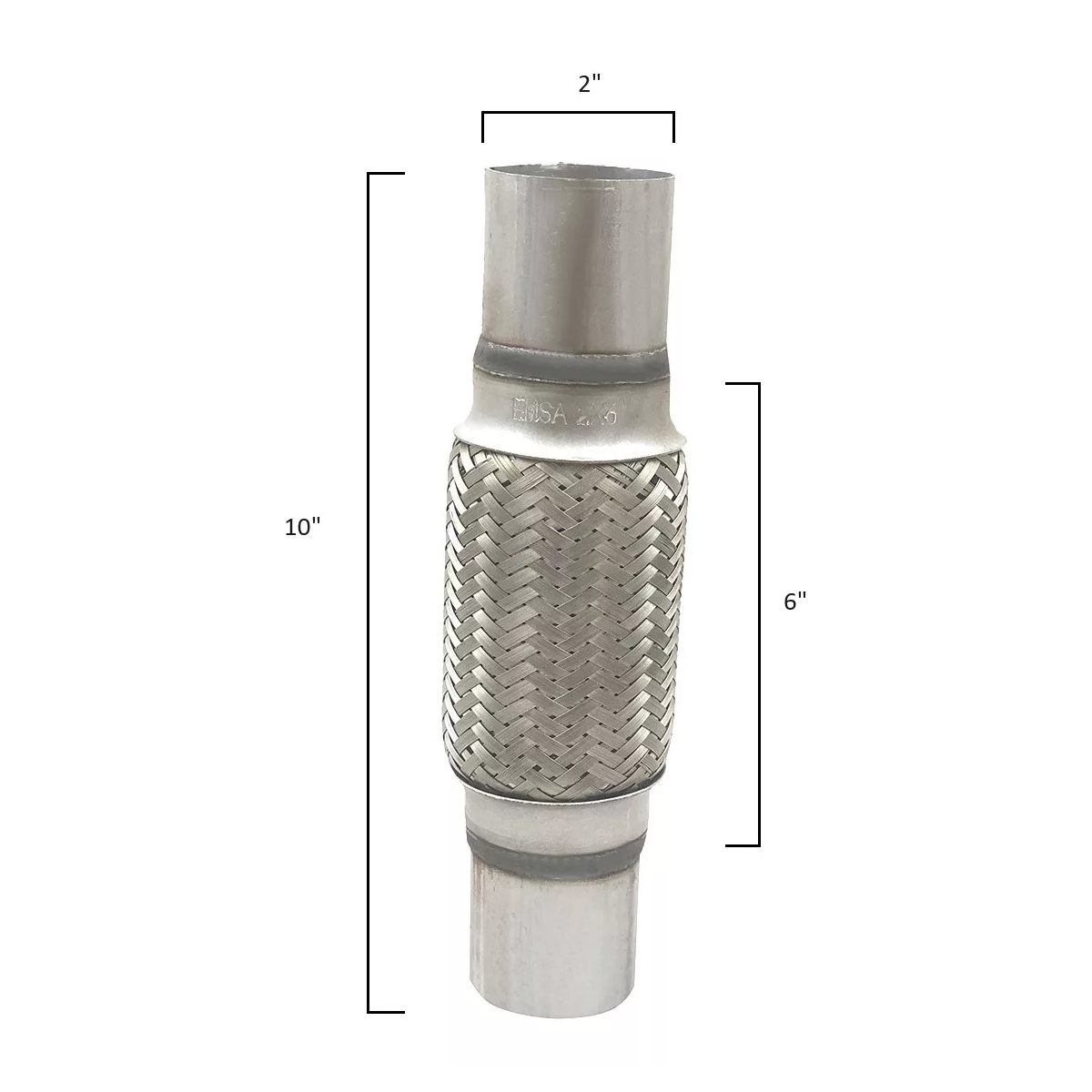 Tubo Flexible Piña Escape Mofle Universal 2 X 6.