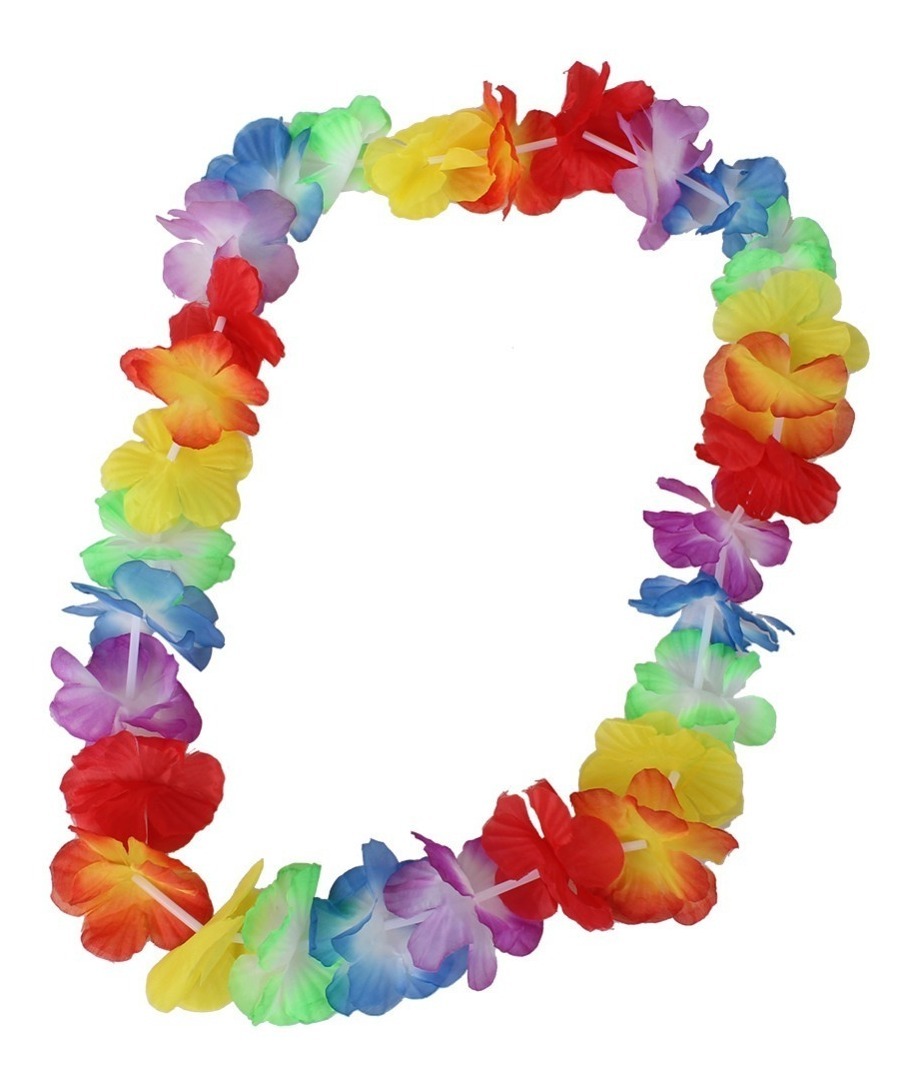 50 Collar Hawaiano Fiesta Batucada Boda Flores Disfraz Color.