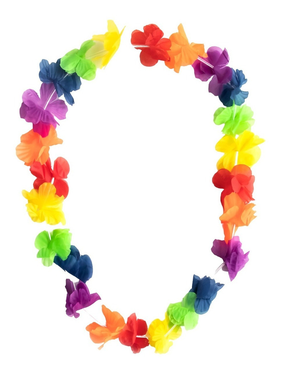 60 Collar Hawaiano Fiesta Batucada Boda Flores Disfraz Color.