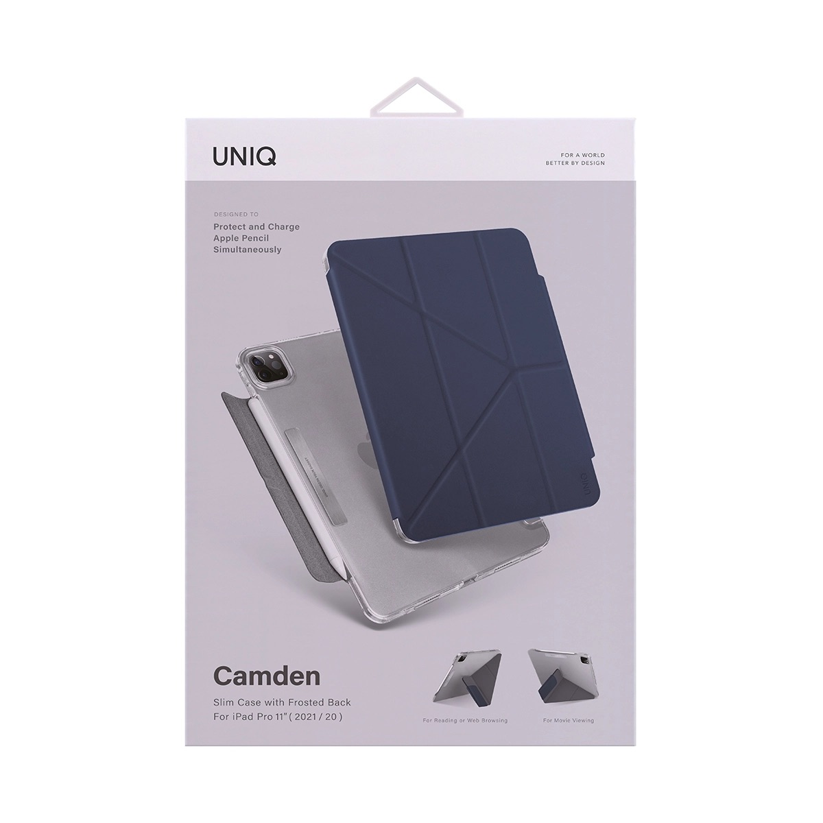 Funda Ultra Multiposición iPad Pro 4/3 11" Camden Azul Uniq.