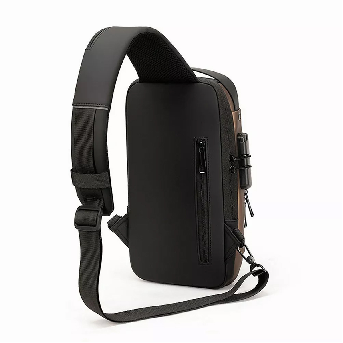 Mochila Cruzada Antirrobo Impermeable Para Hombre.