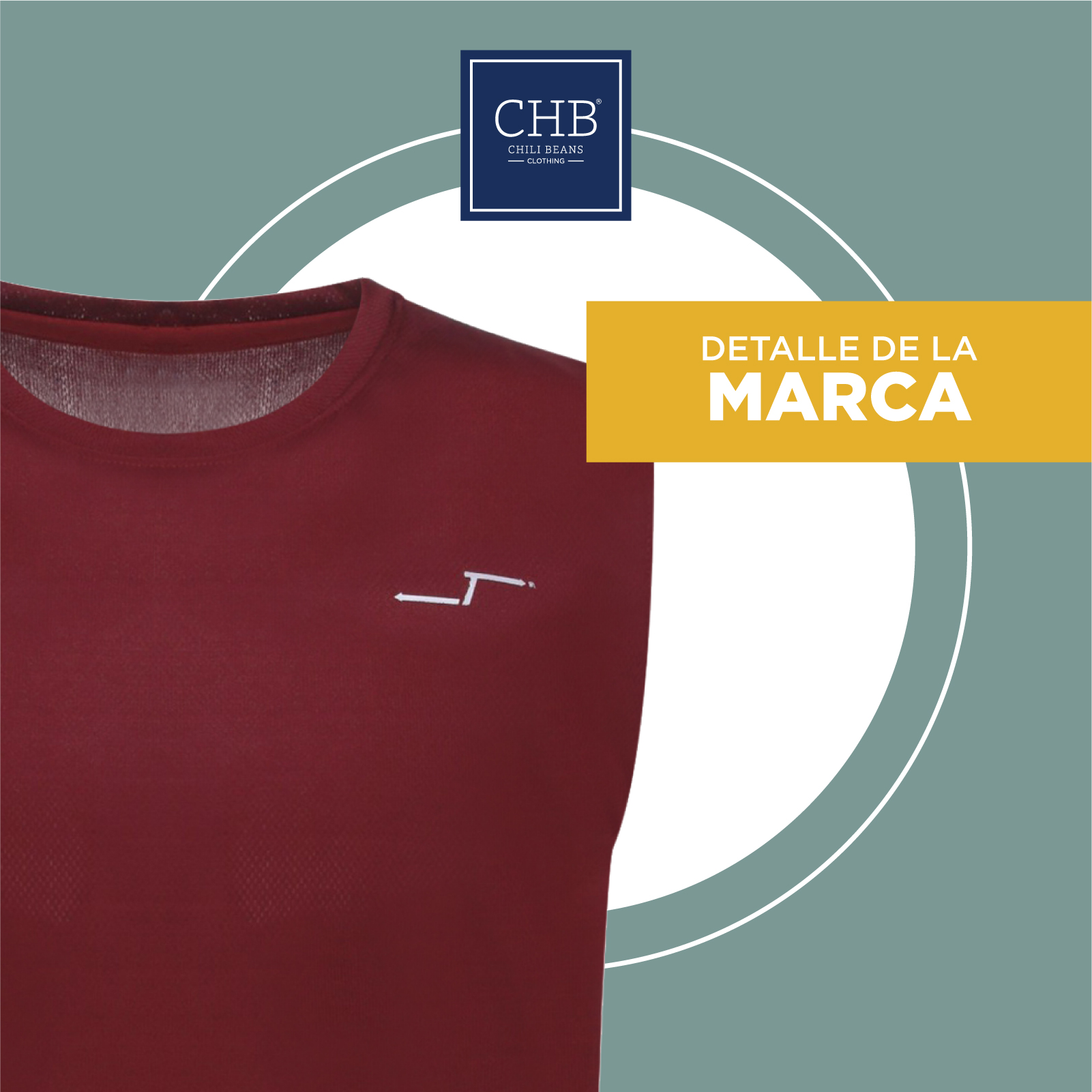 Paquete De 5 Playeras Deportivas Sin Mangas Cuello Redondo Para Hombre CHB Chili Beans Clothing Co.
