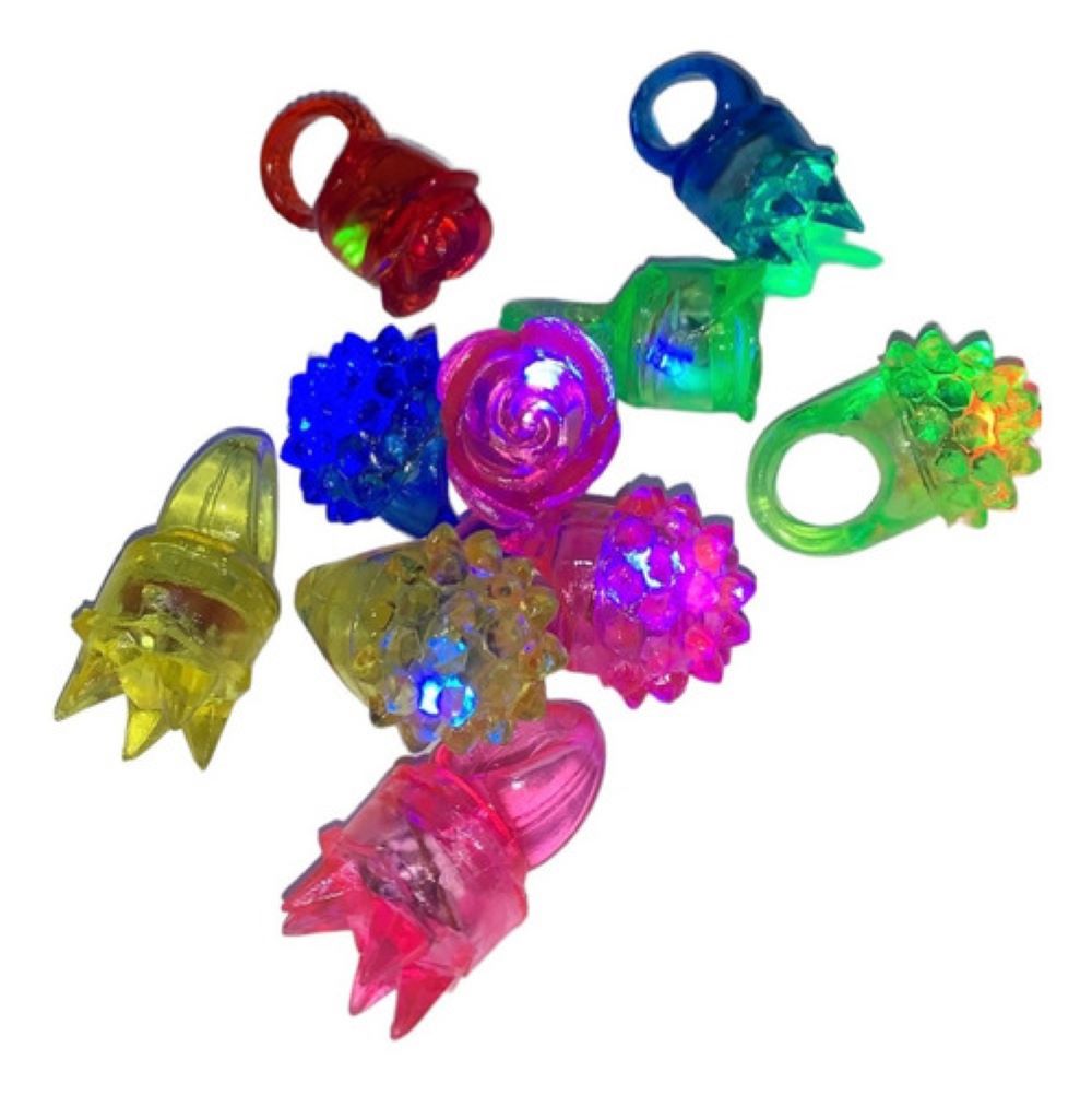 100 Anillos Luminosos Luz Led Varios Colores Neon Fiesta.