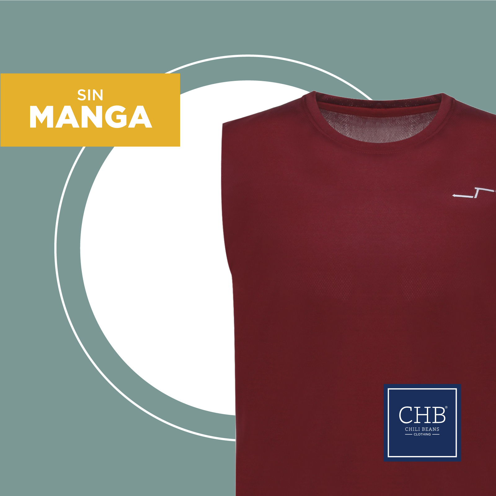 Paquete De 5 Playeras Deportivas Sin Mangas Cuello Redondo Para Hombre CHB Chili Beans Clothing Co.