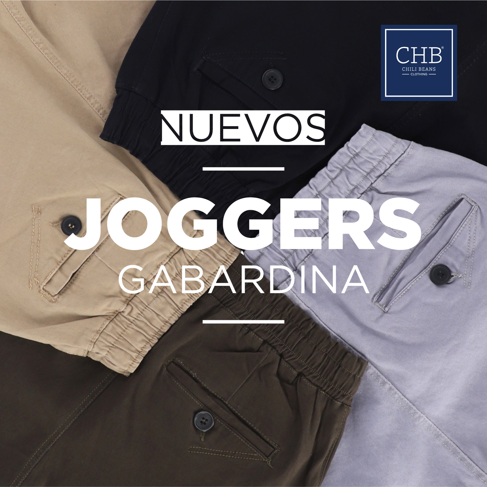 Jogger De Gabardina Para Hombre Slim Color Negro.