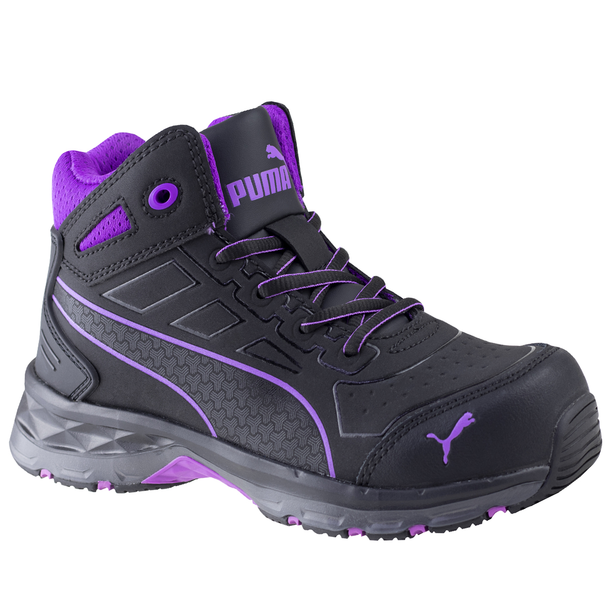 Botas Industriales Dieléctricas Mujer Puma Casquillo 63.389.4 Negro Morado