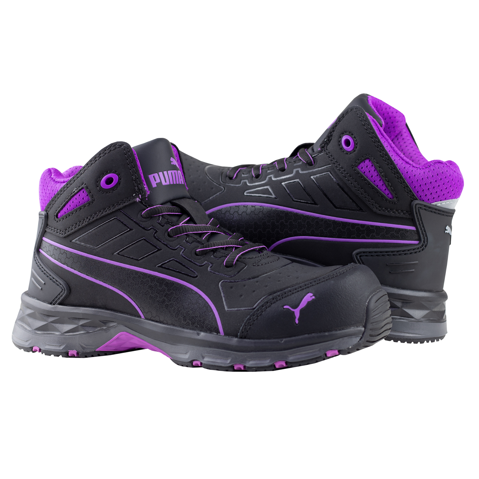 Botas Industriales Dieléctricas Mujer Puma Casquillo 63.389.4 Negro Morado