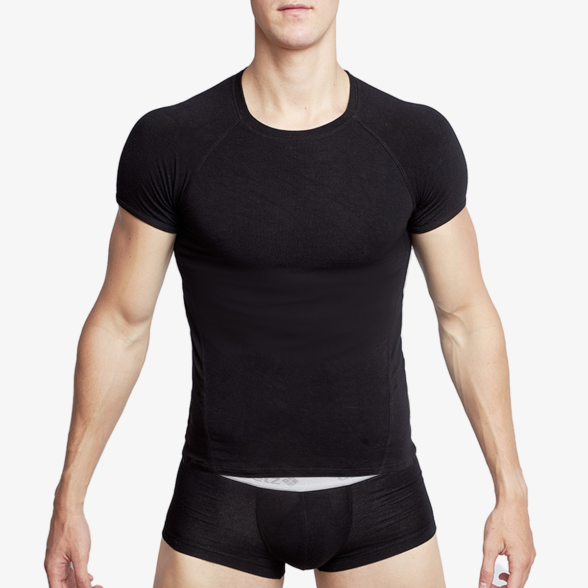 Playera Basica Negra Diëtz, Confortable y Elastica