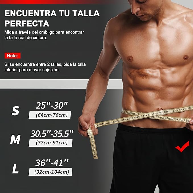 Cinturón para pesas, Cinturón de Levantamiento de Pesas con Guantes de Gym,ideal para levantamiento de pesas,Cinturon Gimnasio Hombre y Mujer, para Gym, Musculación,Crossfit,Halterofilia.