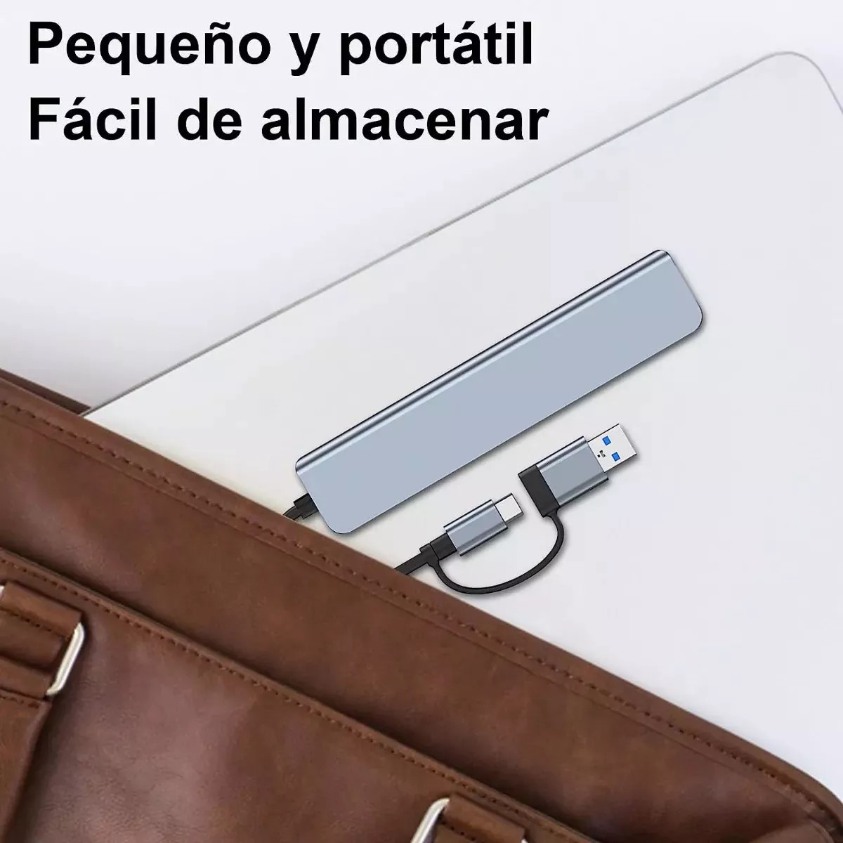 Concentrador hub cel puertos USB tipo C estación acoplamiento aluminio multi puerto Mac memoria