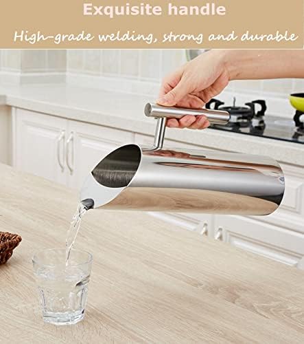 A Jarra de Agua 1L/1.5L/2L Jarra Acero Inoxidable, Diseño Moderno para Uso en Restaurante Hotel Bar Fiesta Festival, a Prueba de Fugas, 3 Capacidades para Elegir(2L).