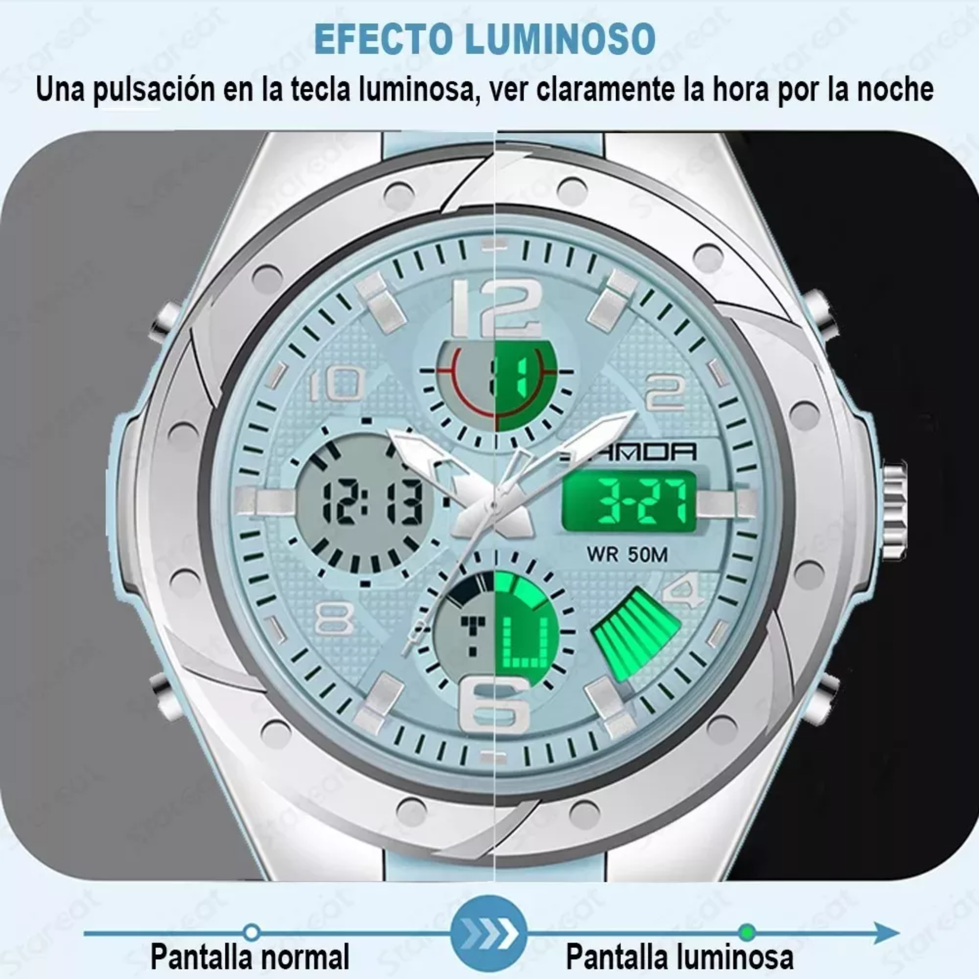 Reloj Digital Multifunción Moda Fino Impermeable Para Mujer.