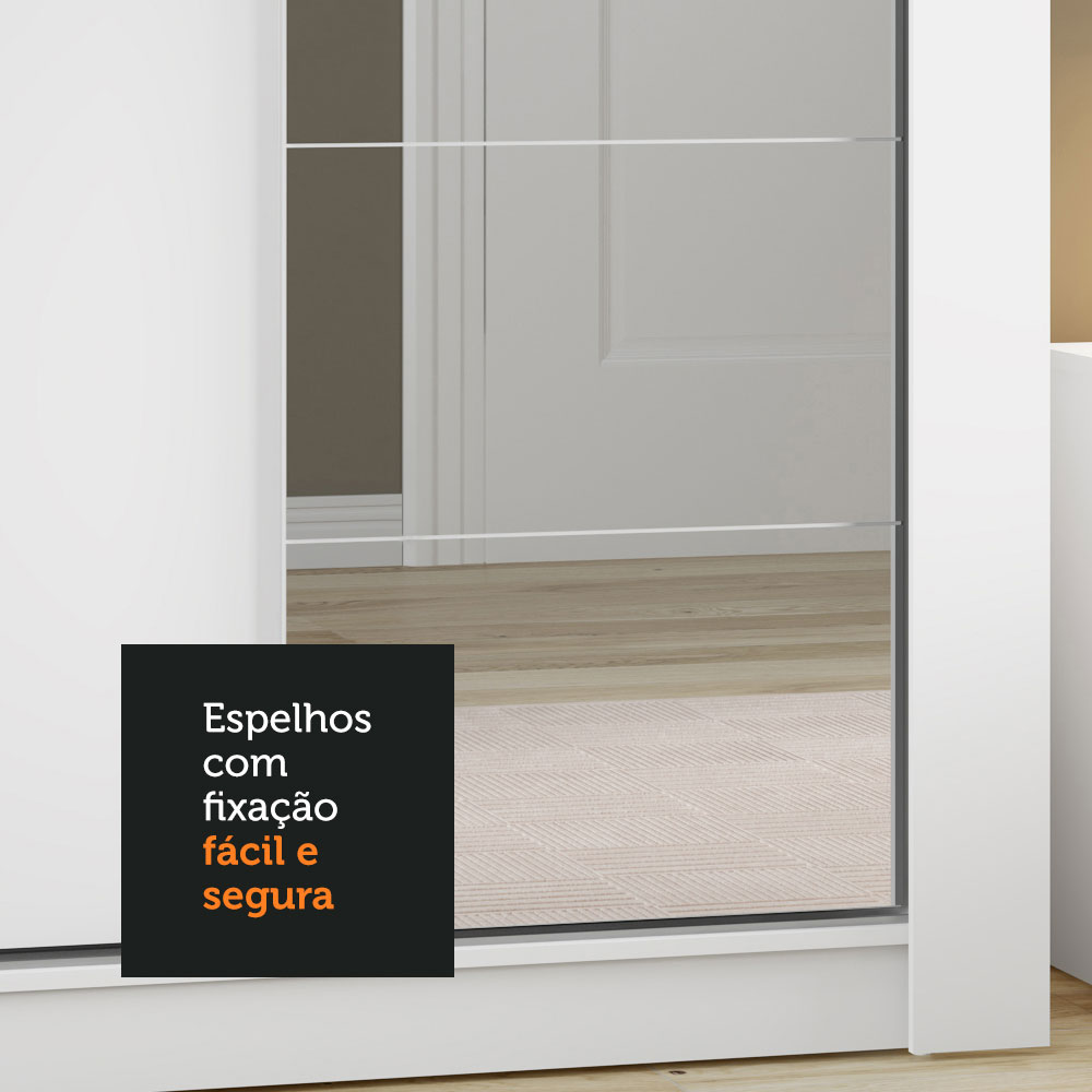 Kit con 3 Espejos de Ropero Closet Madesa 60 x 49,5cm.