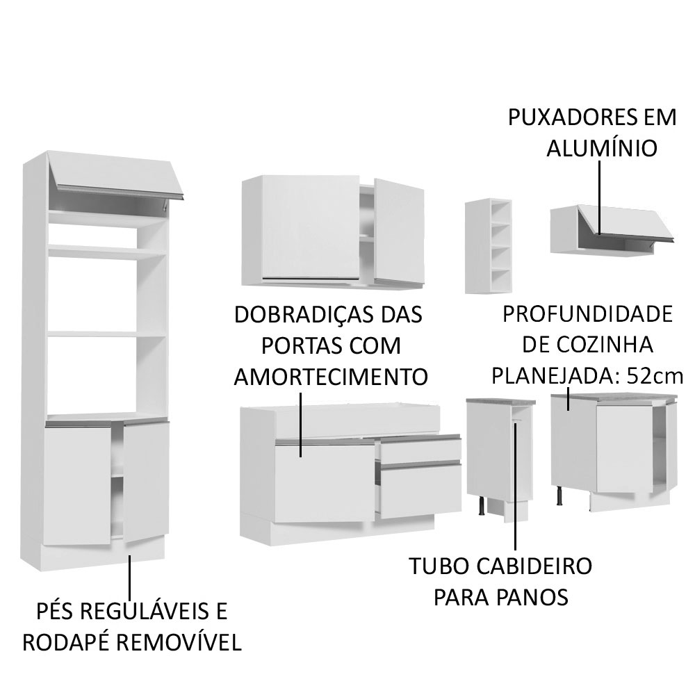 Cocina Integral Completa Modular Madesa Vicenza 290cm BB.