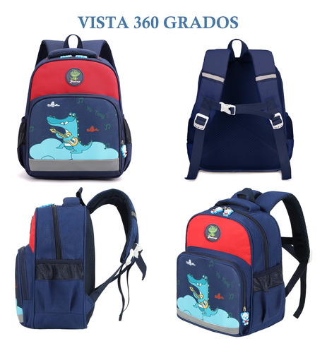 Mochilas Escolar De Primaria Para Niños Niña De Gran Capacidad De Unicornio Dinosaurio Con Cremallera De Dibujos Animados.