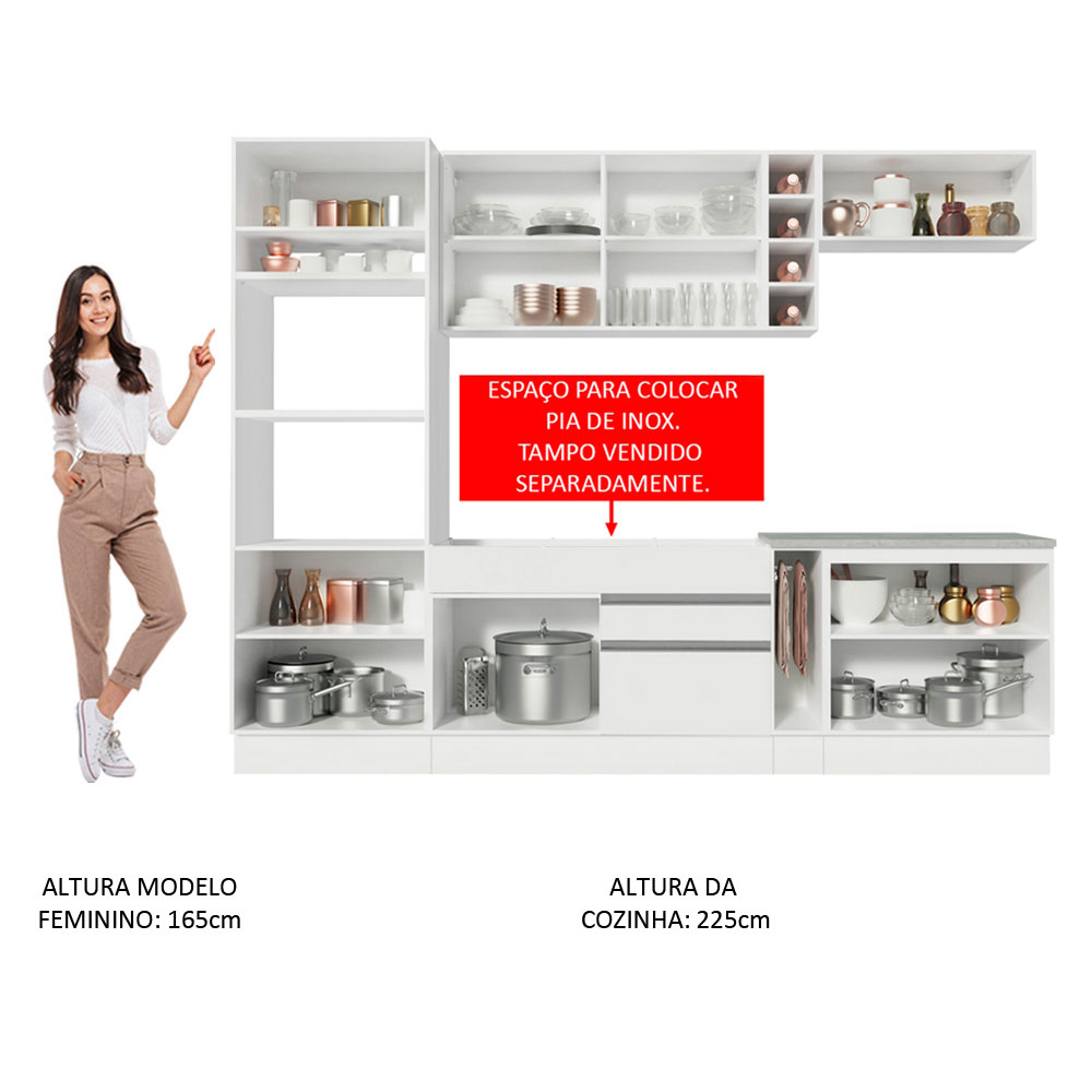 Cocina Integral Completa Modular Madesa Vicenza 290cm BB.