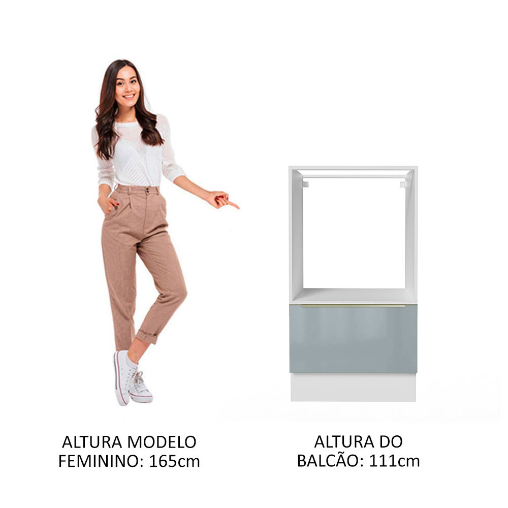 Mueble Para Horno Y Microondas Madesa Lux Sin Encimera BG.