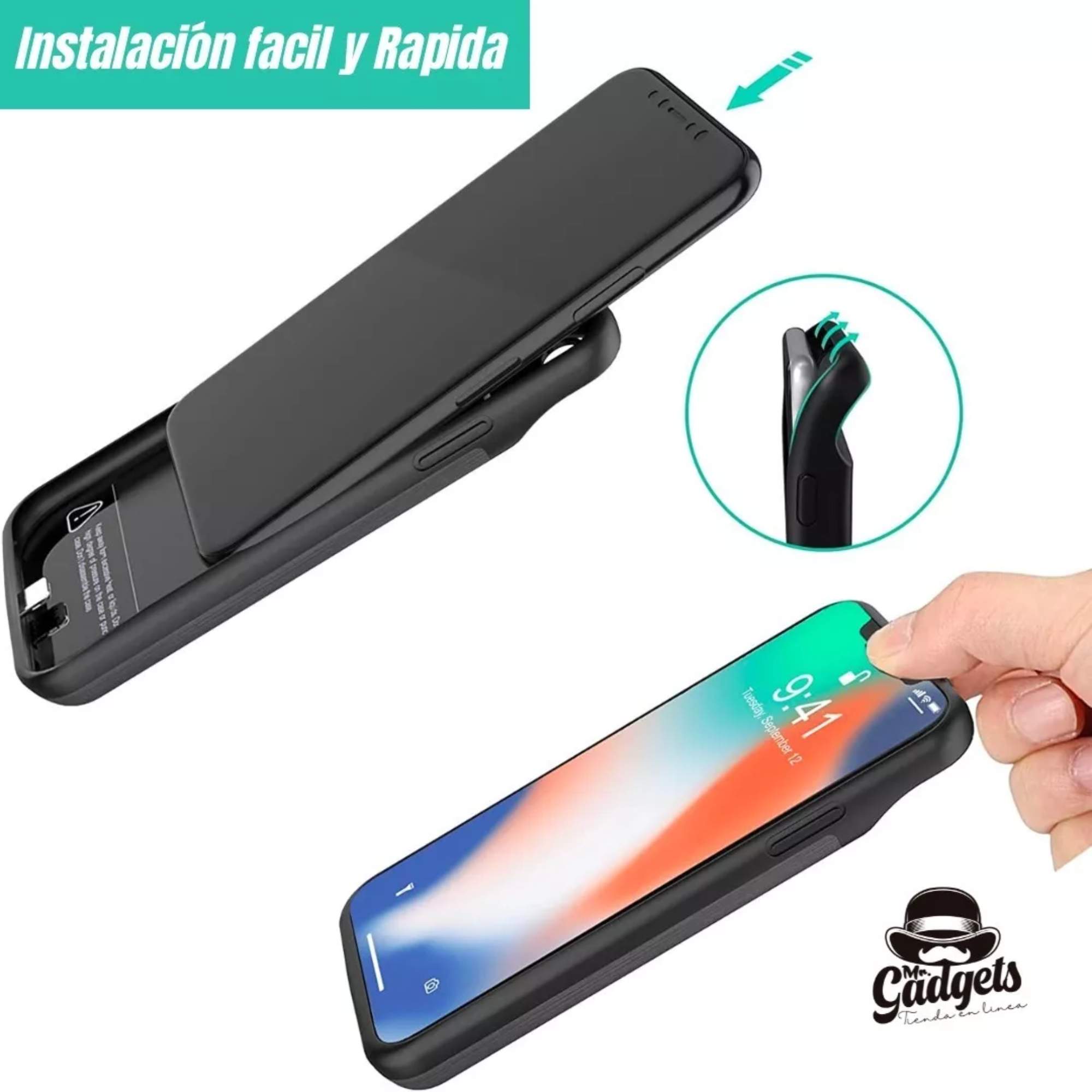 Funda Cargador Powerbank 8000mah Para iPhone 7/8 Plus Proteccion 2 en 1 Funda cargadora Delgada, Portatil, Recargable