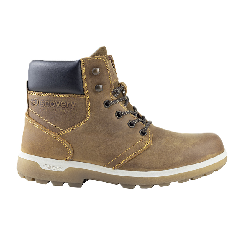 Botas Hombre Hiker Discovery 2050 Camel Ámbar Montaña Urbana Nobuk.