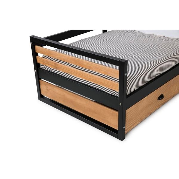 Cama Canguro Duplex Heby Negro y cera - Kessa.