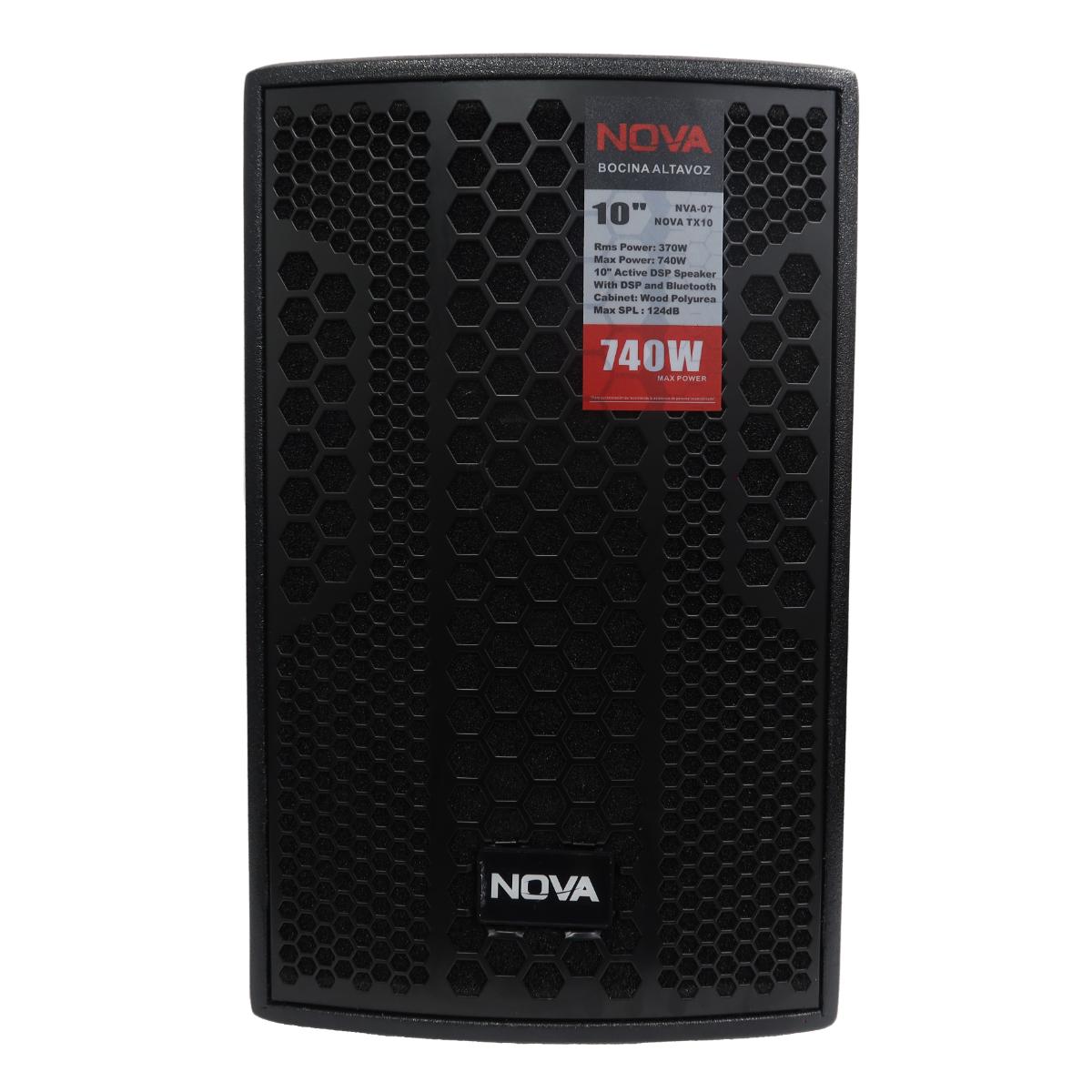 Bafle Amplificado NOVA TX10 de 10" 370w rms bluetooth.