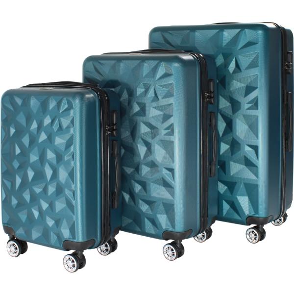 Set Juego Maletas Rigidas Equipaje Viaje Ruedas 360 Verde