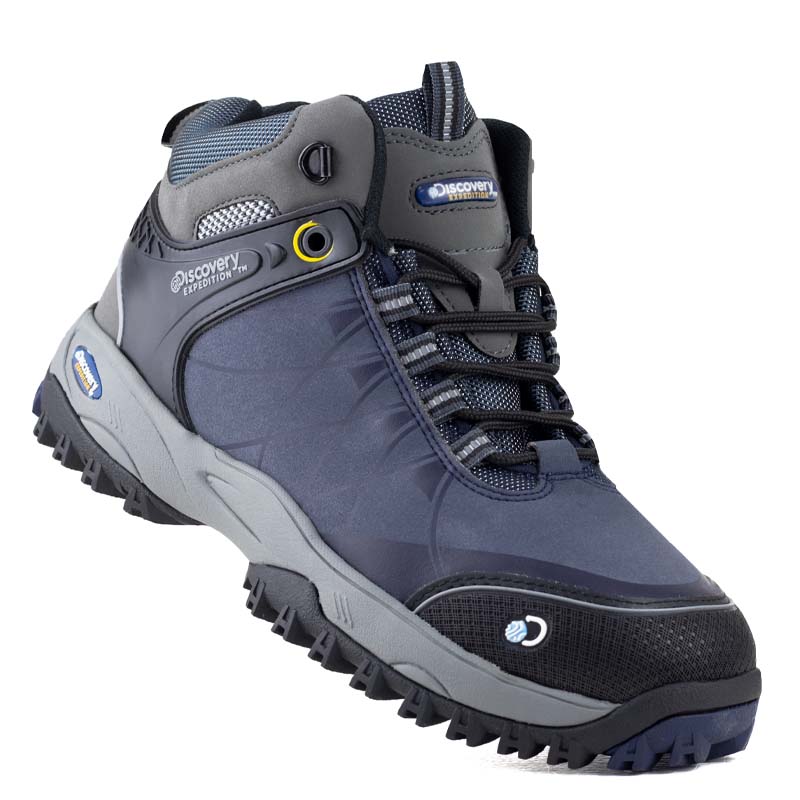 Botas Para Hombre Hiking Camping Discovery Outdoor 2080 Marino Azul.
