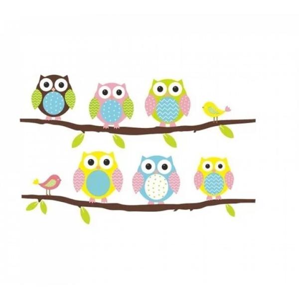 Vinil Decorativo De Búho Para Pared De Niños