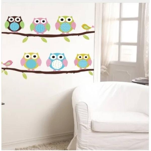 Vinil Decorativo De Búho Para Pared De Niños
