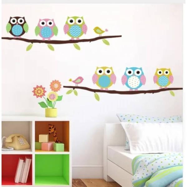 Vinil Decorativo De Búho Para Pared De Niños