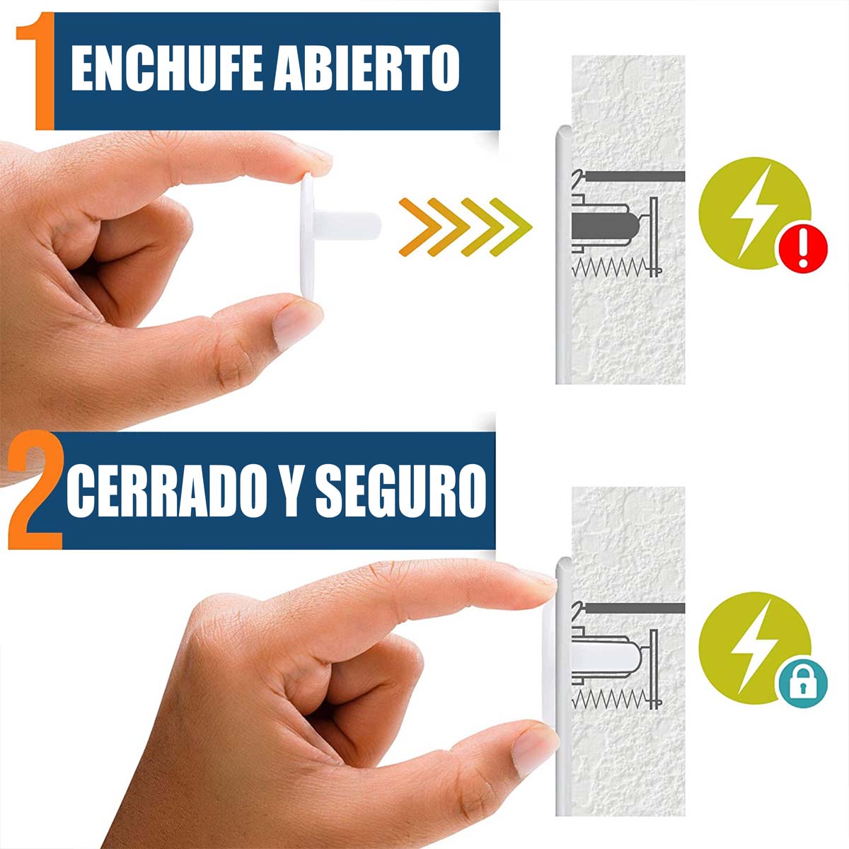 Protectores de Contactos Enchufe 38 Pzas Seguros Bebes Niños