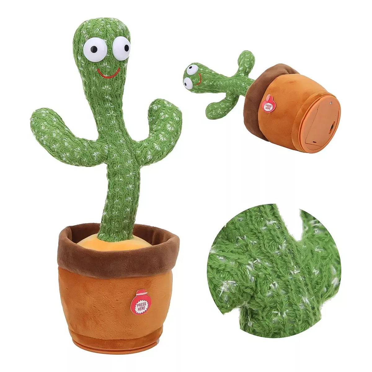 Peluche Cactus bailarin con canciones graba y te imita