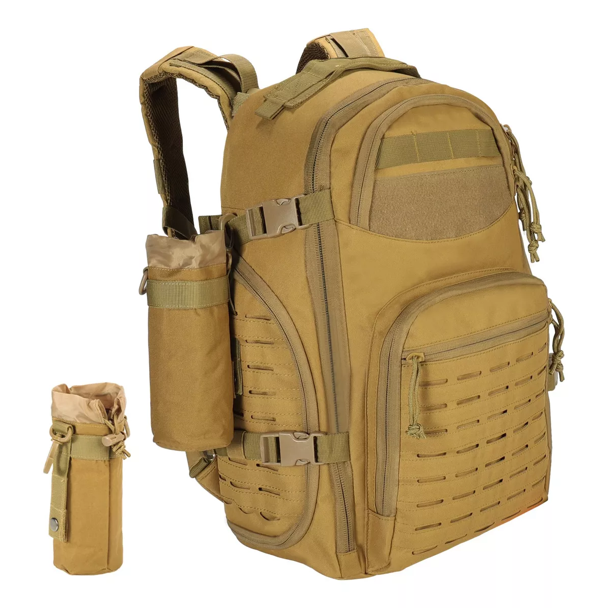 Mochila Militar Táctica Camping Impermeable Alta Calidad Caqui.