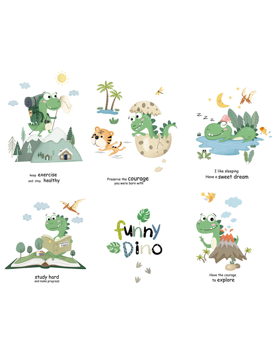 Vinil Decorativo Infantil Dinosaurios Animales Bebé Niños