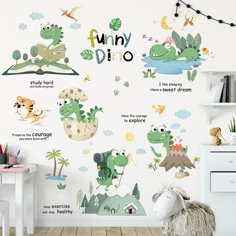 Vinil Decorativo Infantil Dinosaurios Animales Bebé Niños