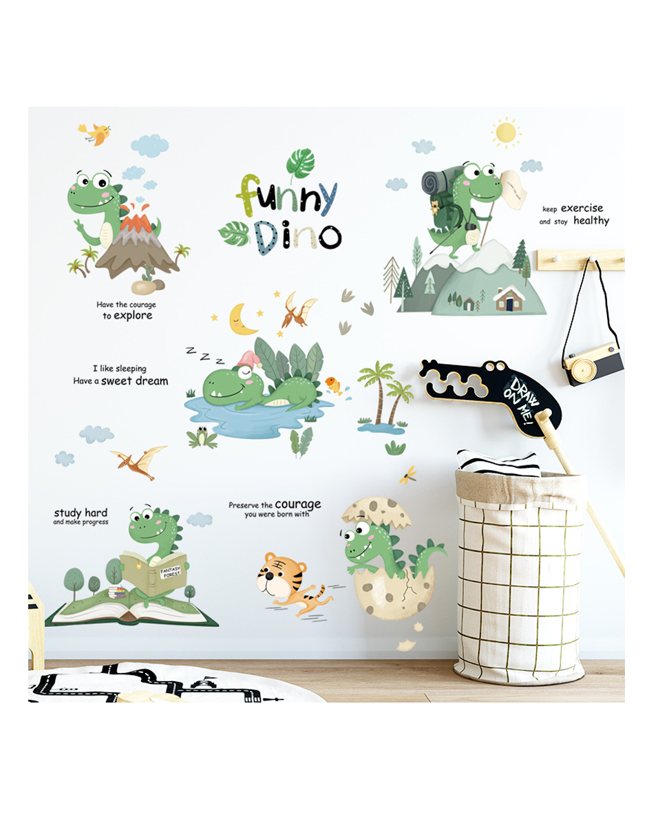 Vinil Decorativo Infantil Dinosaurios Animales Bebé Niños