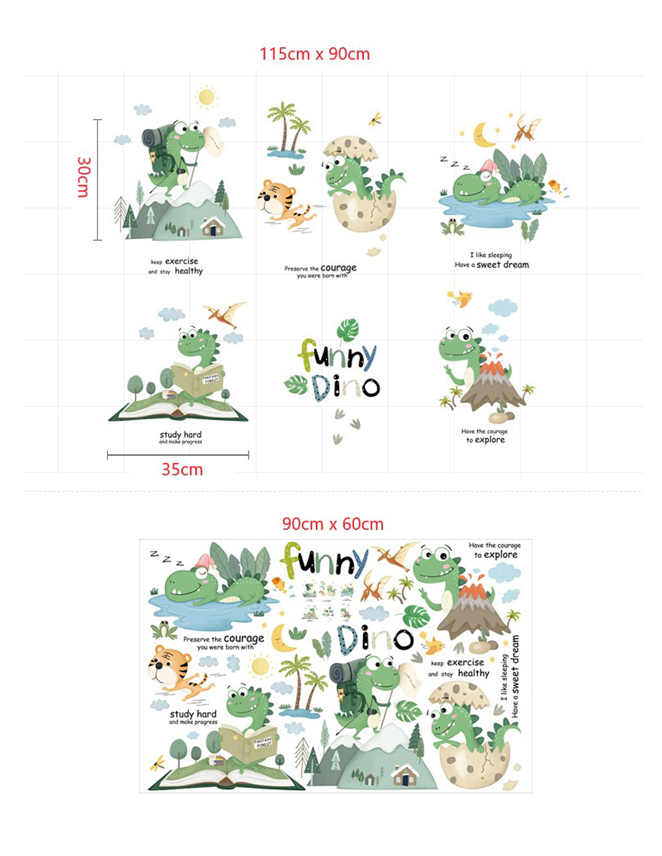 Vinil Decorativo Infantil Dinosaurios Animales Bebé Niños