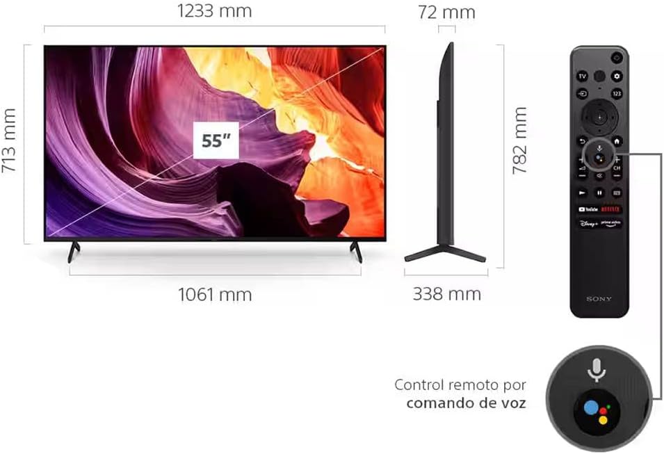 Television TV Sony 55" LED 4K X-Reality KD55X80CK .