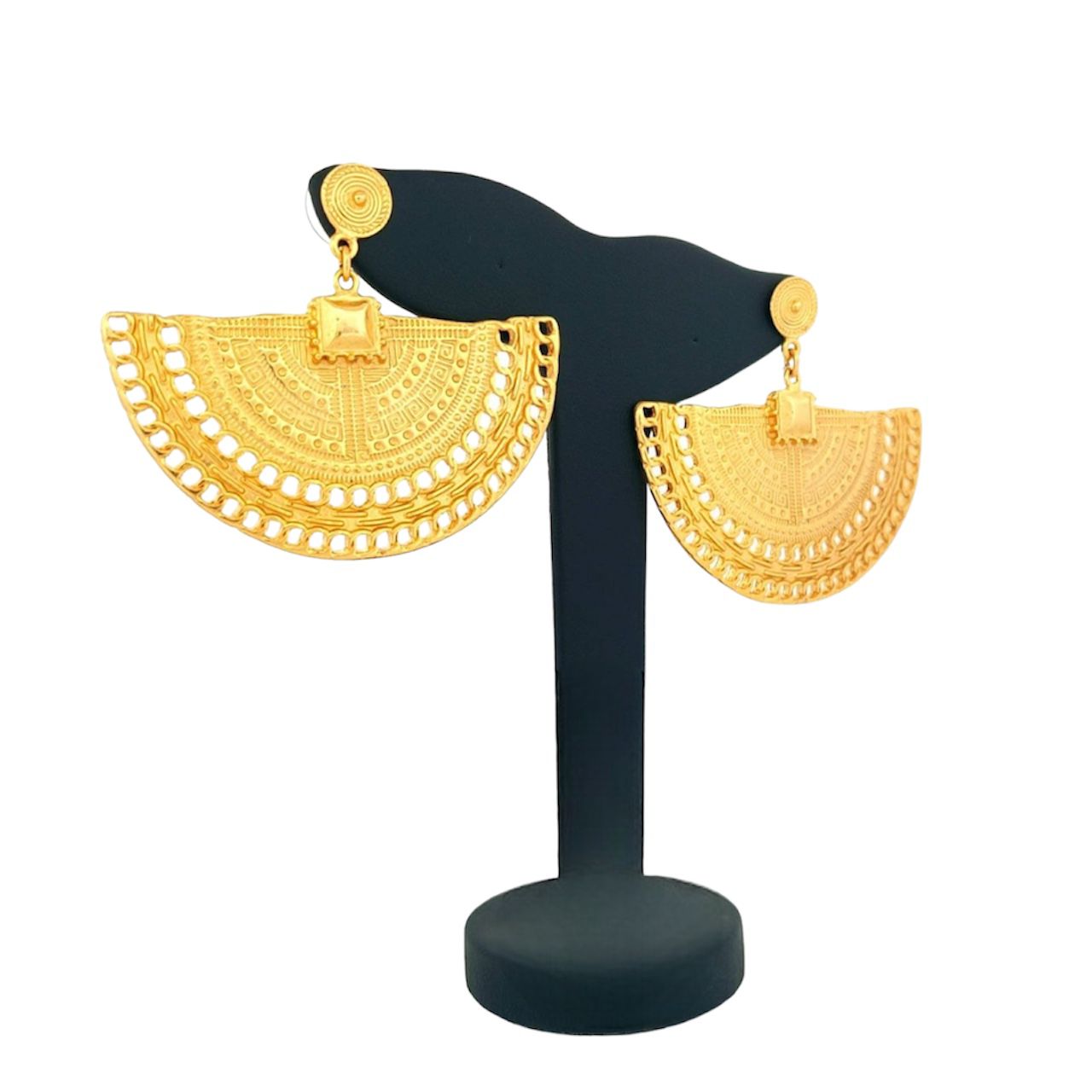 Aretes Colgantes Abanico Tolima Joyeria M De Leon.