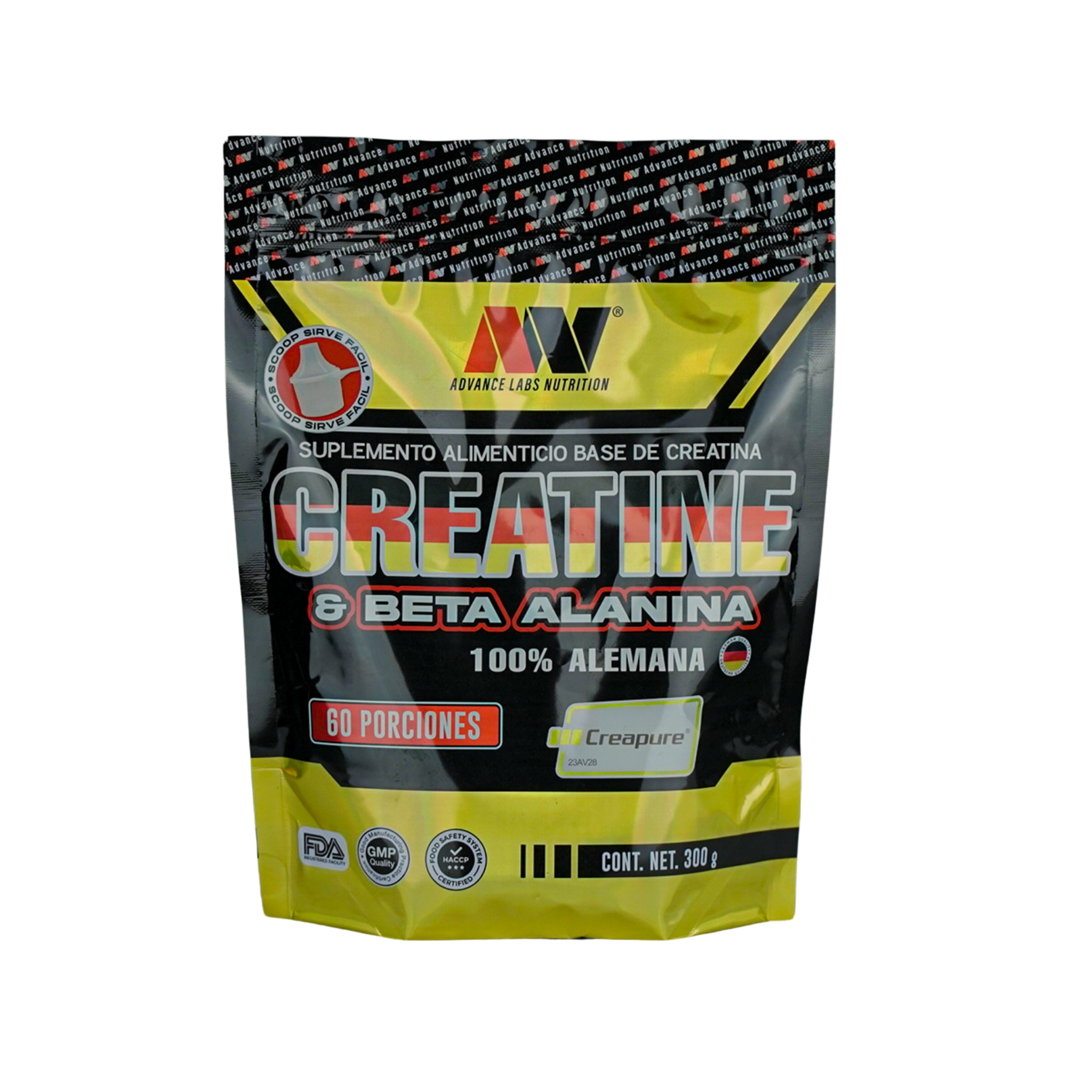 Advance Nutrition Creatina Creapure & Beta Alanina 300g – Alta Pureza y Rendimiento Deportivo
