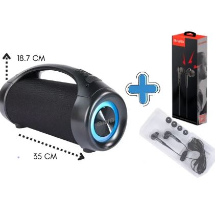 BOCINA RESISTENTE AL AGUA inalambrica + AUDIFONOS GRATIS  COMBO AIWA.