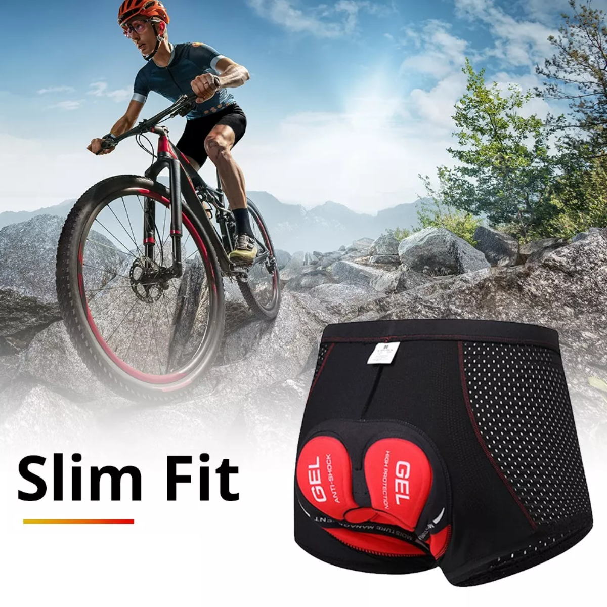 Shorts De Ciclismo Pantalones Con Cojín De Silicona 5d Gel G.